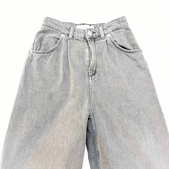 & Other Stories Loose Fitting Charcoal Straight Leg Denim Jeans Size 25 EUR - Picture 6 of 11